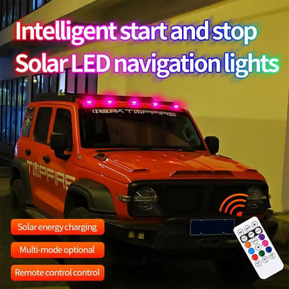 Solar Car Roof RGB Strobe Light